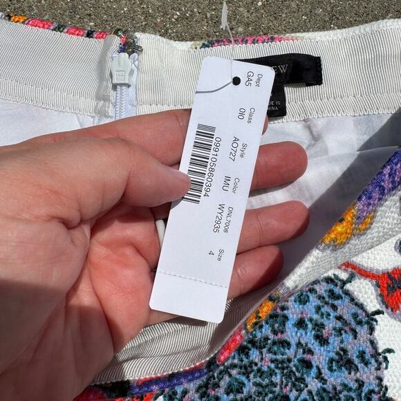 J. Crew Tweed Floral Midi Skirt NWT sz 4 - Picture 3 of 3
